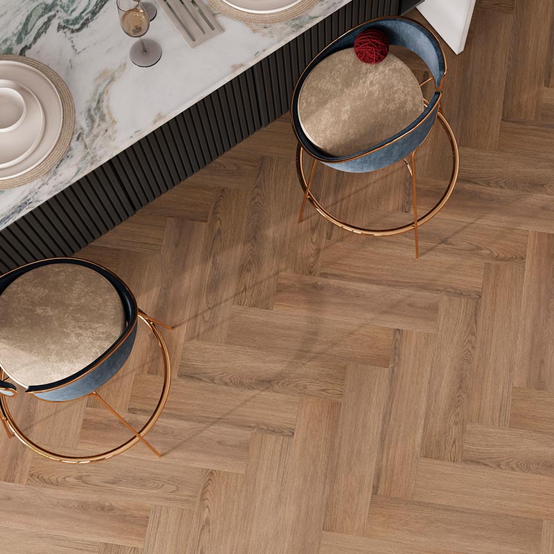 SWF каменный ламинат My Step Стоун Елка (Stone Herringbone) MS8418 Бромо